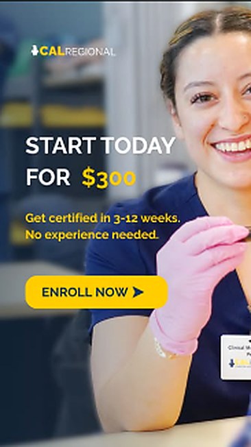 CALRegional Meta ad — Start Today for $300, enroll now
